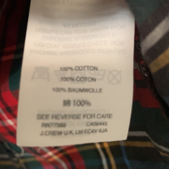 J.Crew Tartan Plaid Button Down Top - Picture 3 of 5